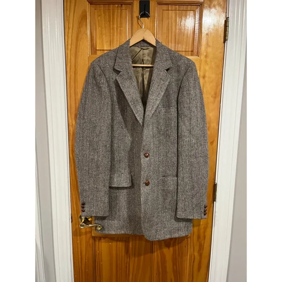 Harris Tweed Brown Blazer - Picture 2 of 12
